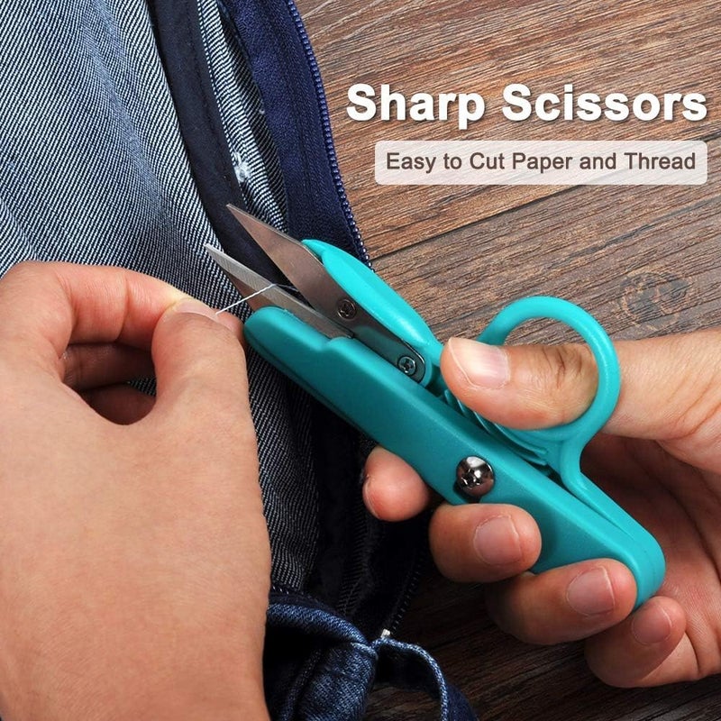 UCEC 4.7 Inch Thread Snips, Crochet Sewing Scissors Yarn Scissor Small Fabric & Mini Scissor Thread Scissors Clipper Nippers for Sewing Knitting, 12 Pack - Image 4